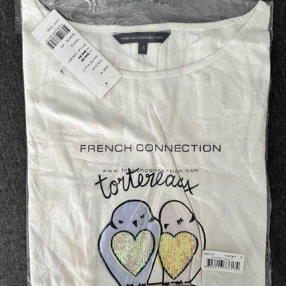 french connection love birds tee embellished cute